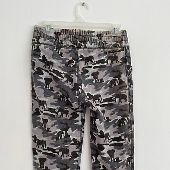 IVORY ELLA Camo Slim Fit Jogger Pants Gray Olive Distressed Pull On Drawstring - Picture 11 of 14